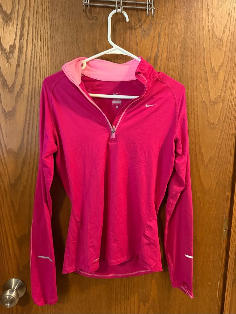 Nike Women's Pink Quarter-Zip Performance Pullover
